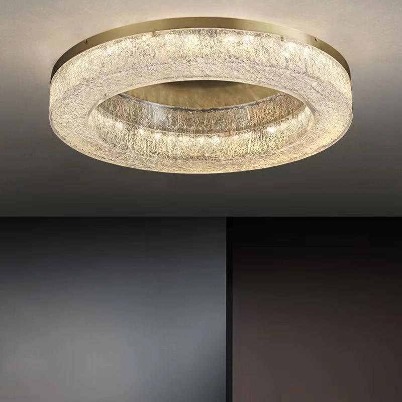Italiano todo el cobre minimalista sala de estar luz de techo de espectro completo moderno de alta gama diseñador doméstico dormitorio principal lámpara de habitación