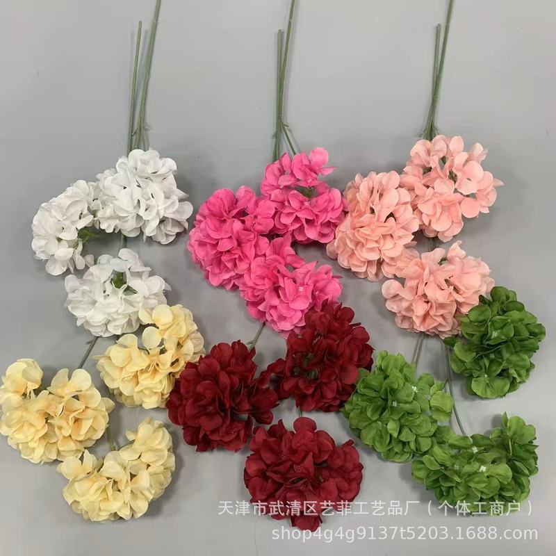 3头绣球仿真花户外婚庆婚礼背景墙装饰花材家居客厅摆件花装饰|undefined