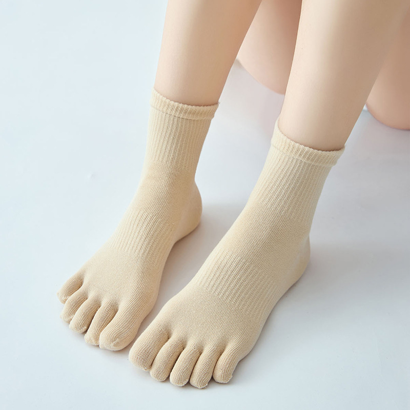 五指袜女新款春秋款中筒袜子棉质不勒脚吸汗透气分趾袜跨境批发|undefined