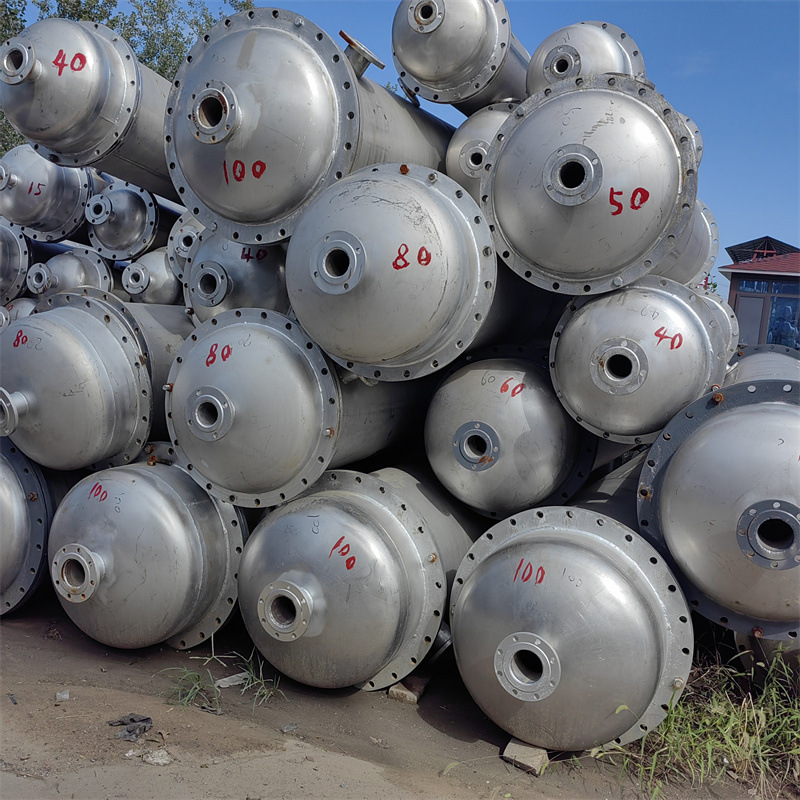 二手列管式冷凝器 不锈钢50平方换热设备 二手工业冷却设备