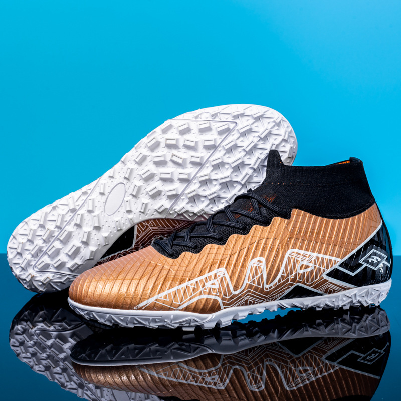 Scarpe da calcio in pelle per commercio estero transfrontaliero da uomo S High Top AG Spikes Formazione per studenti giovanili_voghion.com