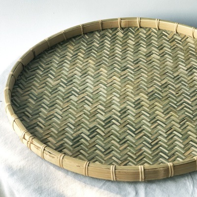 Drying Dustpan Bamboo Products circular Nonporous Bamboo sieve Bamboo plaque Tray kindergarten painting Decorative frame Bamboo