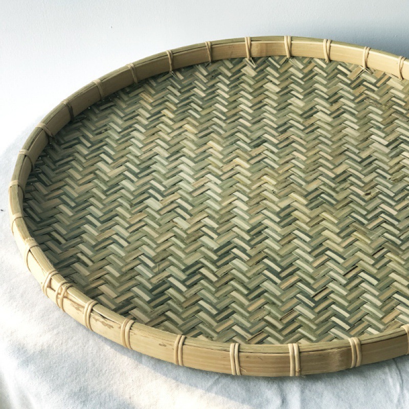 Drying Dustpan Bamboo Products circular Nonporous Bamboo sieve Bamboo plaque Tray kindergarten painting Decorative frame Bamboo