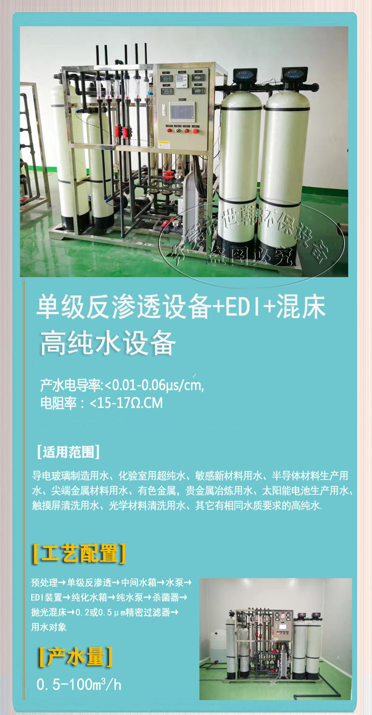 单级反渗透设备+EDI+混床1