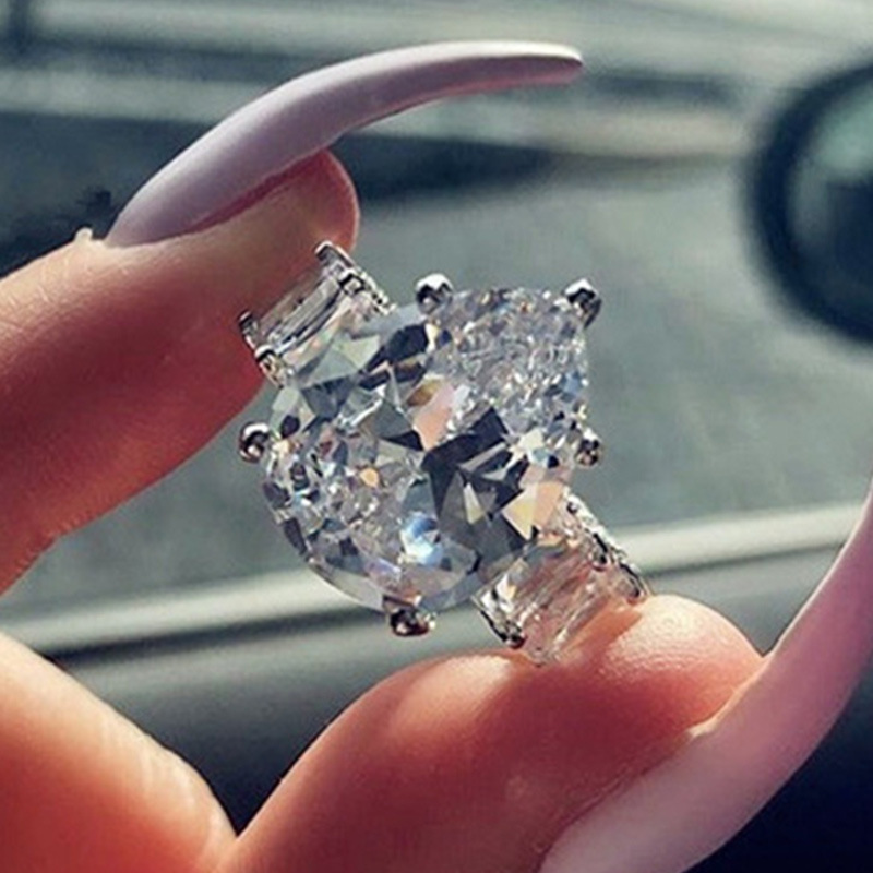 De Gros Style IG Brillant Les Gouttelettes D'Eau Le Cuivre Incruster Zircon Anneaux display picture 4