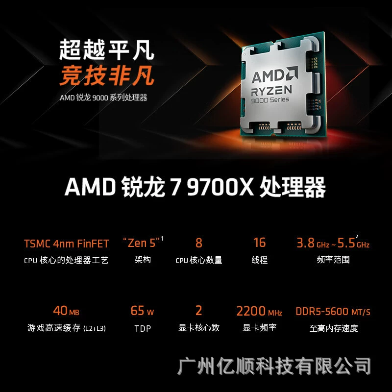 Совместимый CPU (AMD Ryzen 7), совместим с платформами X670 и X870