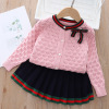 Demi-season sweater, cute knitted set, Korean style, western style