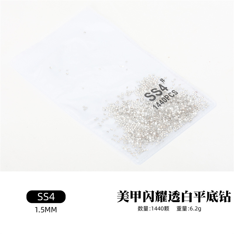 Accesorios de uñas diamante plano transparente AB diamante uñas taladro DIY decoraciones oro inferior plata inferior calidad rhinestone color mezclado diamante