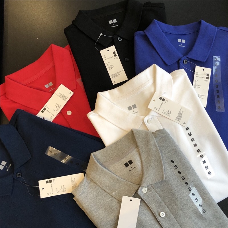 Pick up the leak! Japanese Single U and Summer Men's Solid Color Casual All-match Quick-drying Multicolor Short-sleeved POLO Shirt 422987