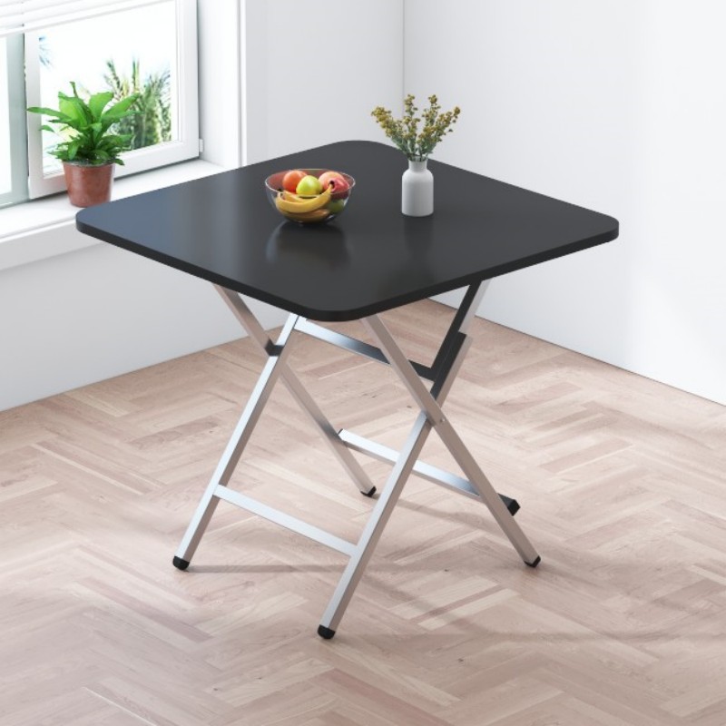 Mesa plegable, mesa de comedor casera, mesa de comedor portátil simple, mesa cuadrada de alquiler, mesa cuadrada simple de comedor