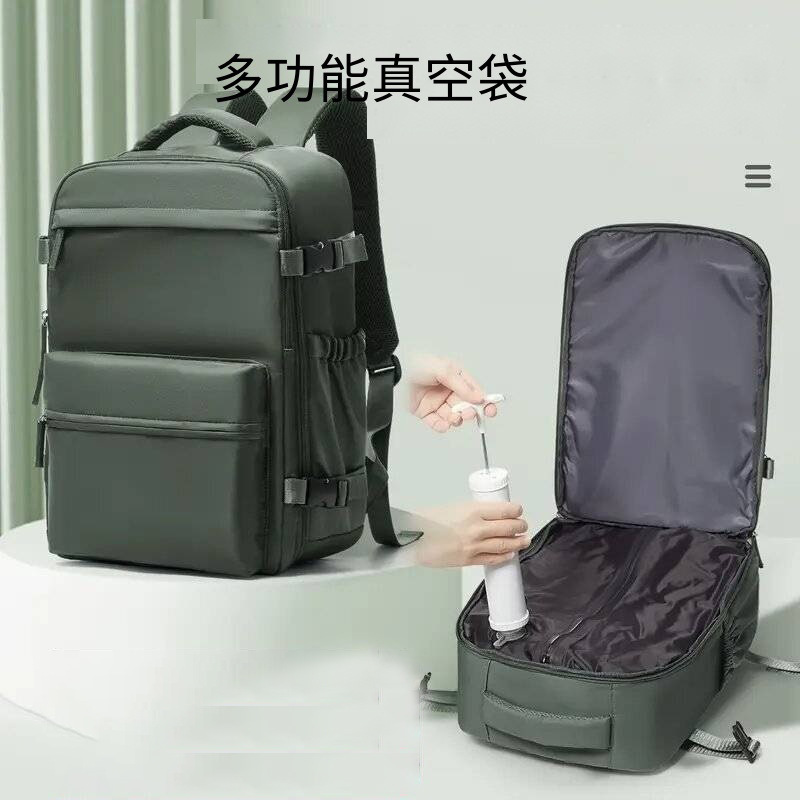 Nuevos productos transfronterizos mochila de negocios de gran capacidad unidireccional bolsa de vacío compresible multicapa de almacenamiento mochila de computadora