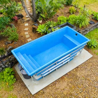 小型预制玻璃纤维框架游泳池户外别墅地花园免安装游泳池恢复池