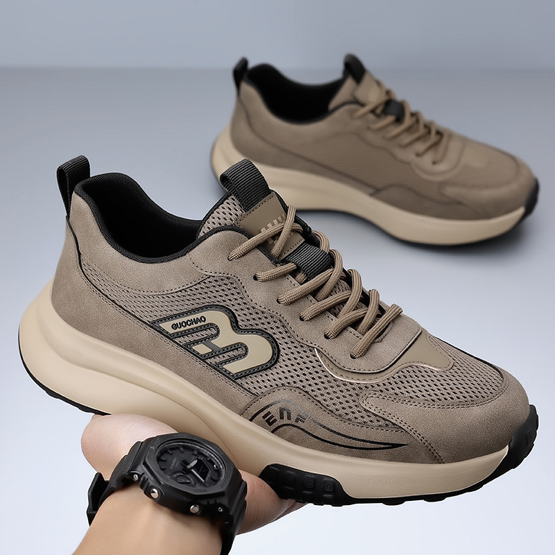 Zapatos de hombre primavera nuevos zapatos deportivos suaves de moda moda con zapatos casuales de hombre, zapatos respirables al por mayor