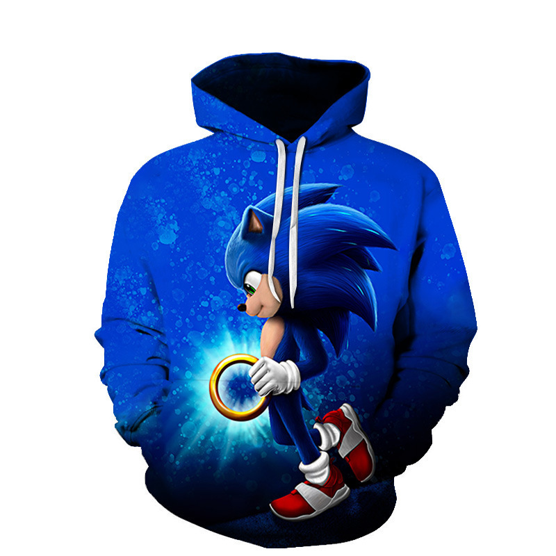 Foreign Trade New Sonic the Hedgehog 3D Digital Printing Children's Sweatshirt Factory Direct Sale Foreign Trade New Sonic the Hedgehog 3D Digital Printing Children's Sweatshirt Factory Direct Sale