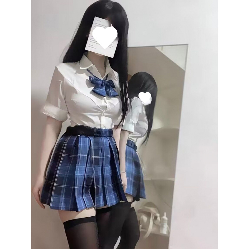 Jk Uniform Suit Summer Preppy Style Sexy White Waist Shirt Women's Short-Sleeved Pure Desire Shirt Design Niche Trend