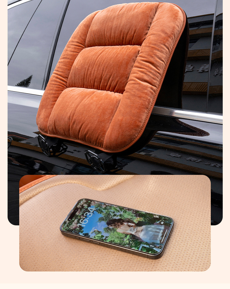 Car Winter Seat Cushion Universal Warm Anti-Slip Single-Piece Seat Cushion Car Rear Thickened Plush Flannel Seat Cover