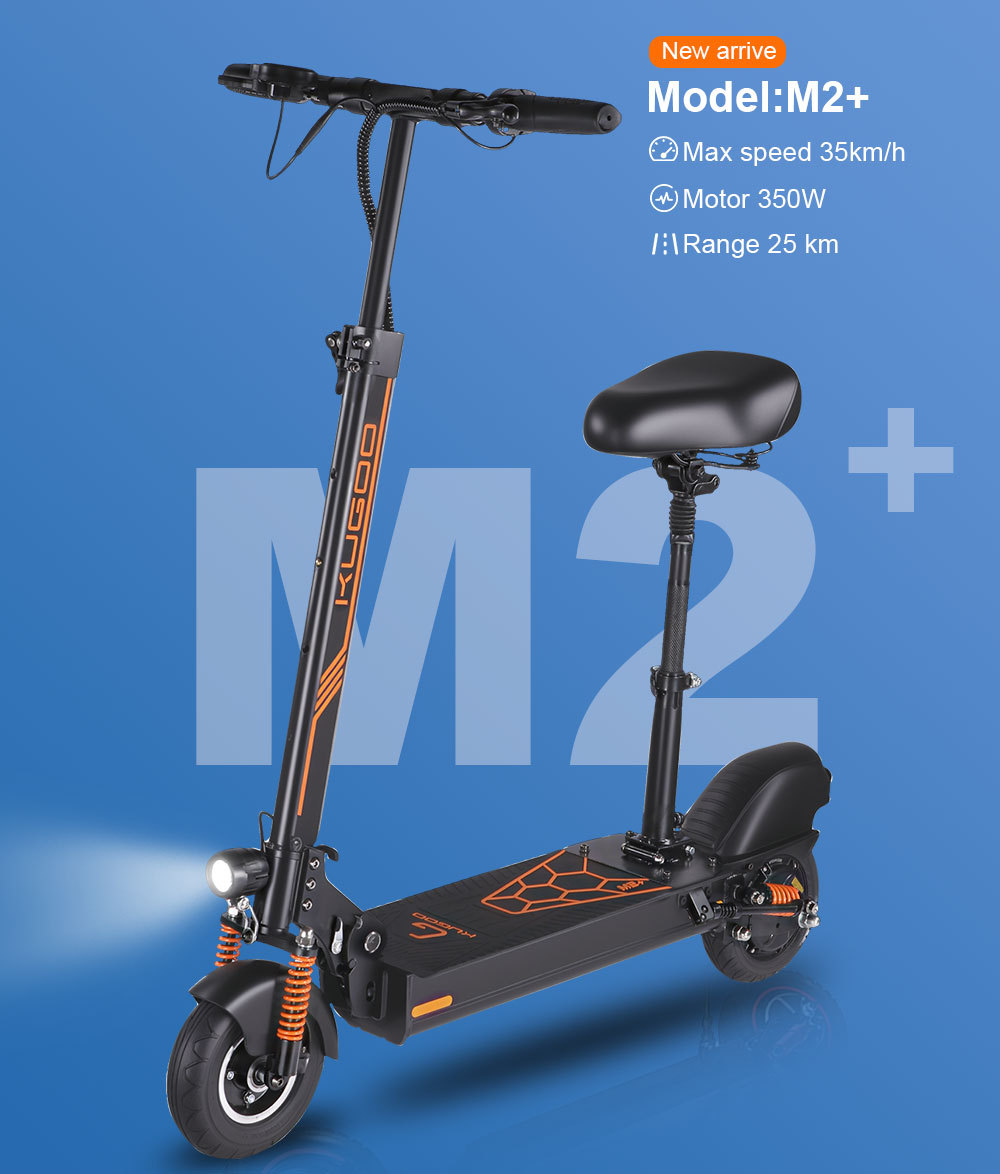 Kugoo M2 + Folding Electric Scooter with Seat 350W 25Km 35Km/H Speed