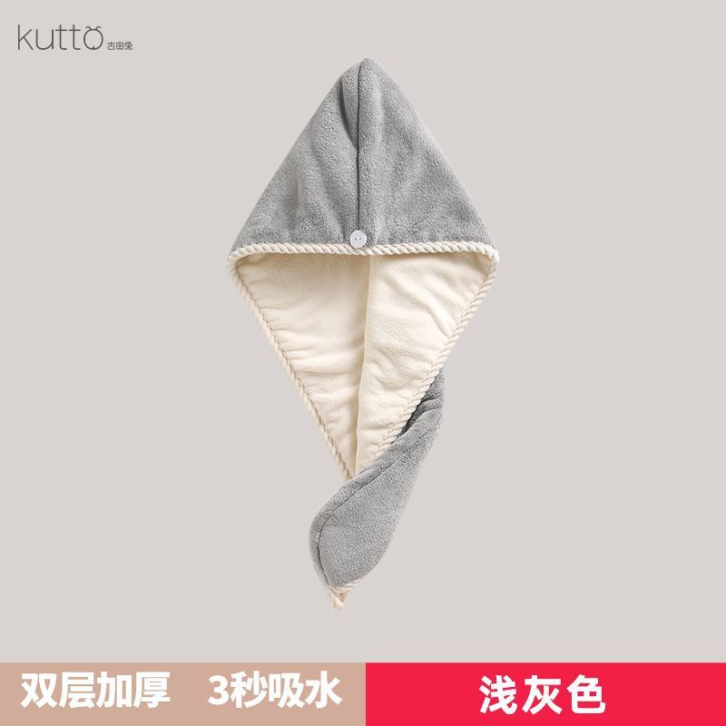 二重の髪の帽子の女性の超厚の超吸水の新型の頭のタオルのシャワーの帽子の速乾の髪のタオルは頭を拭きます。|undefined