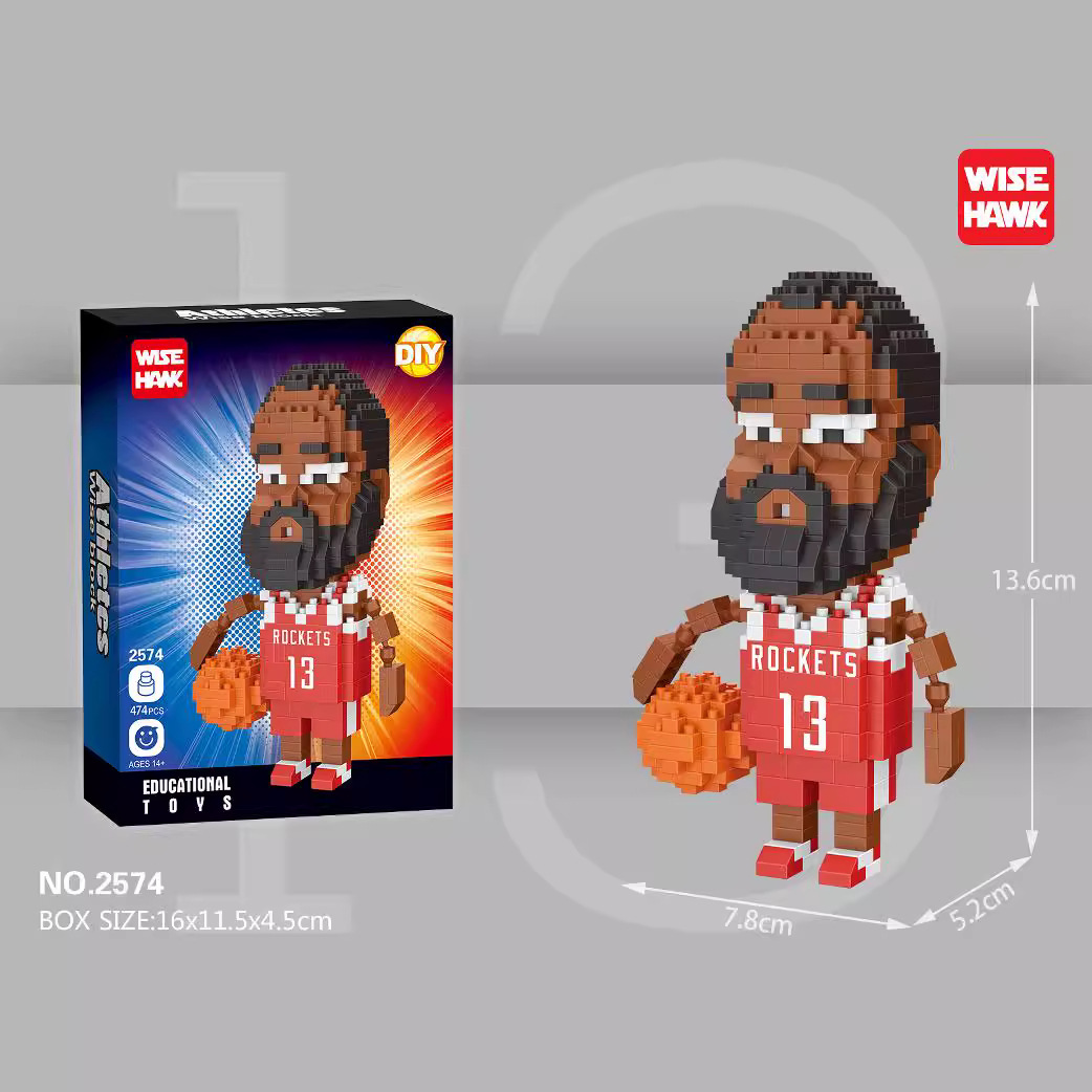 2574-2638 bloques de construcción de partículas pequeñas bola estrella Asamblea figura educativa baloncesto juguetes niños estudiante regalos