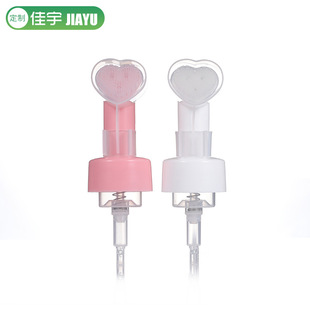 Customized Pink and White Two-Color Mousse Pump, Hand Wash, Facial Cleanser, Shower Gel Foam Pump, Soft Brush Head Press Bubbler
