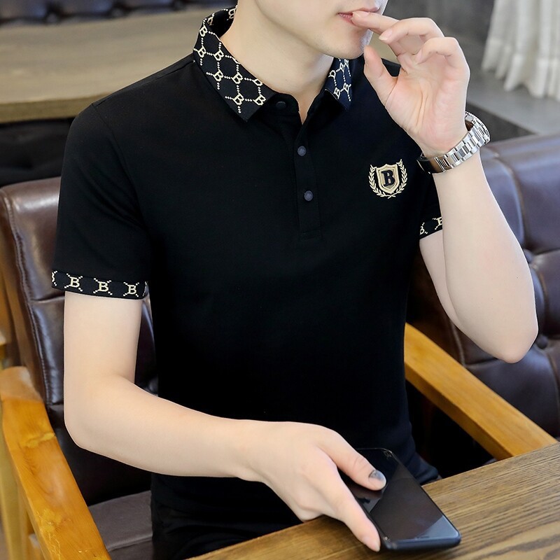 【新型】夏の主なファッションカジュアルtシャツ男性半袖poloシャツ男性カジュアルファッションファッション上着|undefined