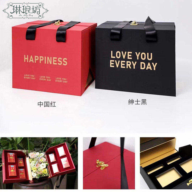 Caja de regalo de cigarrillos del Día del Padre caja de embalaje de regalo de flores tienda de flores diseño floral suministros caja vacía