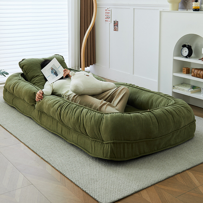 Trendy Human Dog Bed Lazy Sofa Recliner Foldable Bedroom Sofa Bed Single Sofa Tatami Lounge Chair