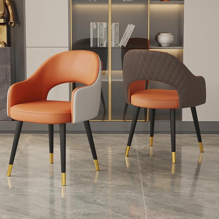 Light Luxury Dining Chair Home High-end Sense Italian Restaurant Chair Comfortable Sedentary Backrest Stool 2024 New Dining Table and Chair