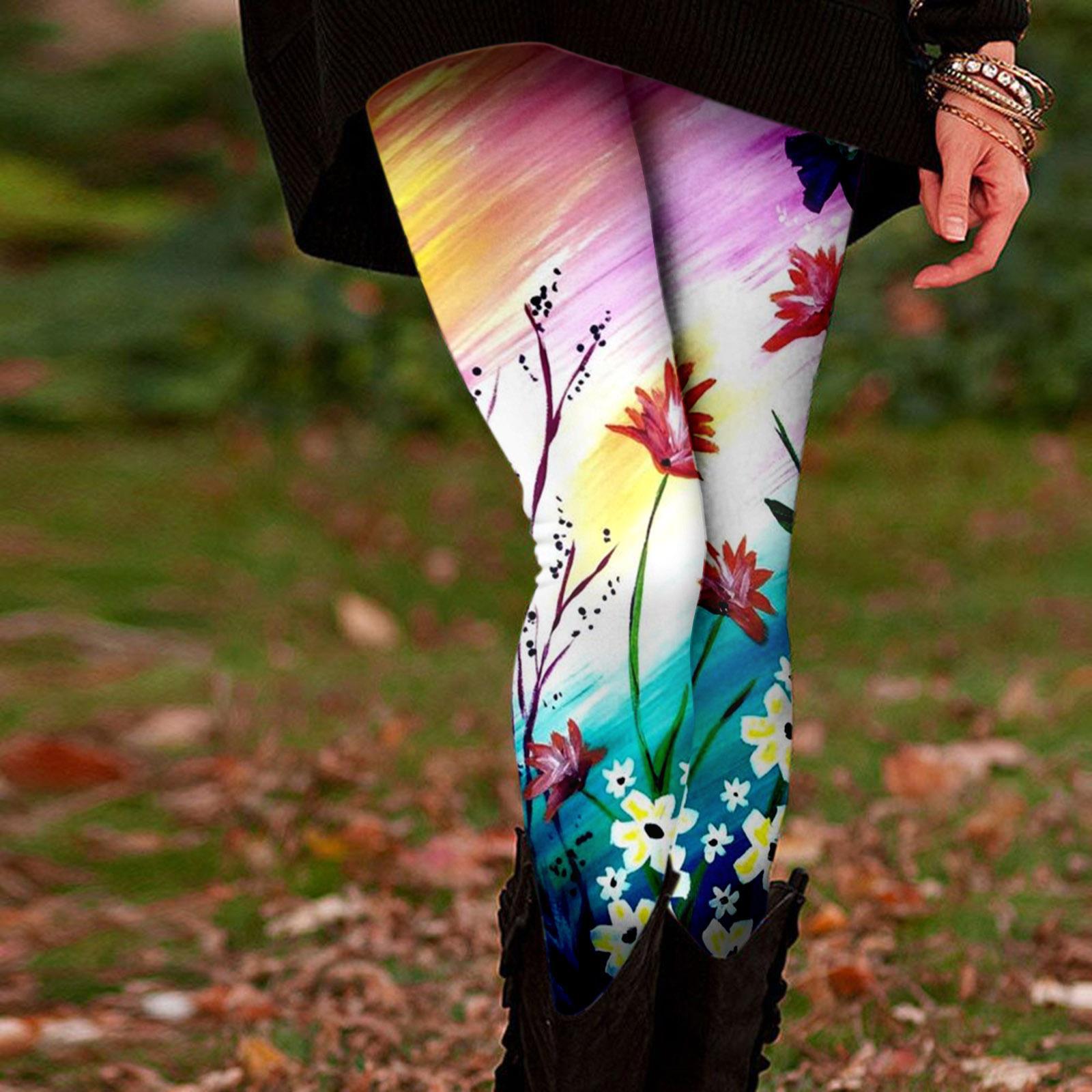 Venta al por mayor Dingzi primavera y otoño 3D impreso leggings ropa exterior de cintura alta Mujer vientre contracción cadera levantamiento deportes adelgazamiento yoga Pantalones image 7