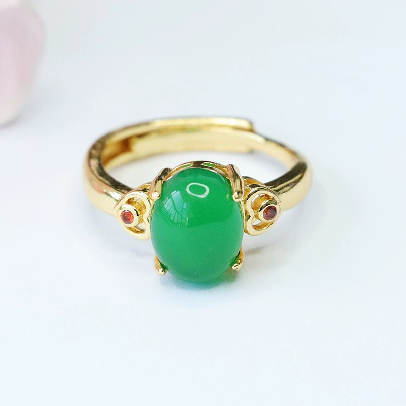 Кольцо из красного агата и зеленого халцедона в дворцовом стиле, оптовая продажа напрямую с фабрики, дропшиппинг S3101302