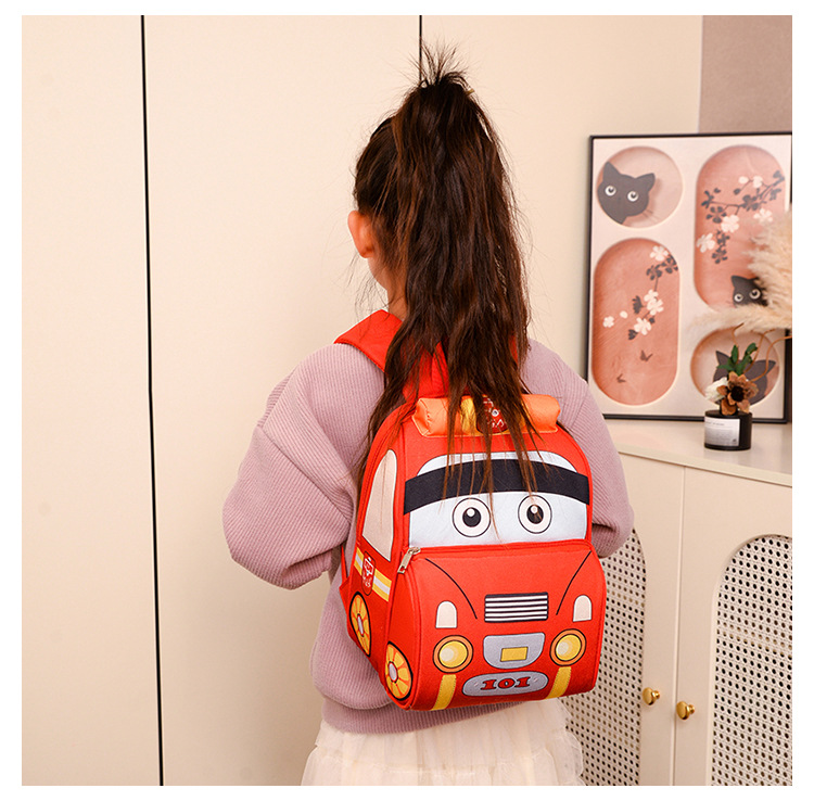 Unisexo Grande Nylon Dibujos Animados Lindo Cuadrado Cremallera Mochila Con Cremallera display picture 5