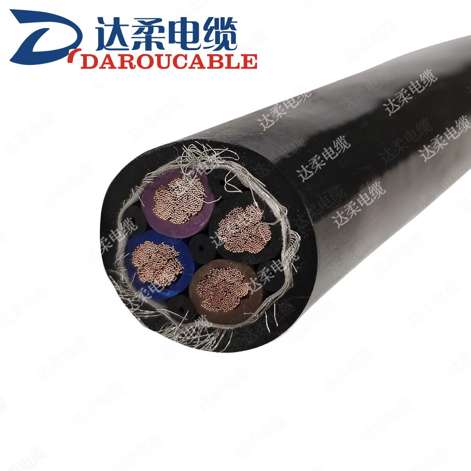 达柔供应港机中压卷盘网线复合型卷筒电缆护套PUR耐磨超强抗拉