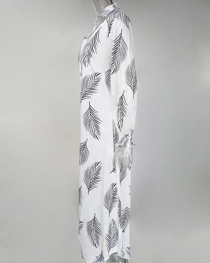 315g Weight Maxi Long Dress Dress Length Type Long Sleeve Sleeve Length Regular Dress Dresses Type Regular Sleeve Sleeve Type Polyester Fabric Type High Waist Waist Line Daily, Beach Occasion V Neck Neckline Regular Fit Fit Type Printing, Stripe, Leaves Pattern Summer, Spring Season Women's Gender Vacation Style Wholesale Women's Vacation Printing Stripe Leaves Daily Beach V Neck Long Sleeve Regular Dress 25