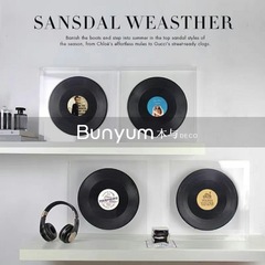 5ZV7批發簡約復古黑膠唱片攝影拍攝道具擺件樣板間博古架書房書架