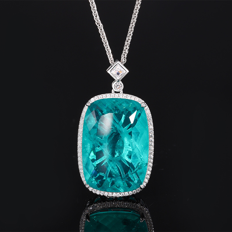 2024 nueva joyería Zhuang Shengsheng fondo de cobre chapado en oro simulación europea y americana rosa seca collar colgante cuadrado 20*28