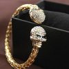 Golden shiny trend bracelet, diamond encrusted