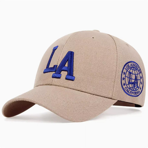 Cross-border unisex fashion casual 3D embroidered LA Duckbill Hat Outdoor Sun Protection Hard Top Hip-Hop Sun Hat