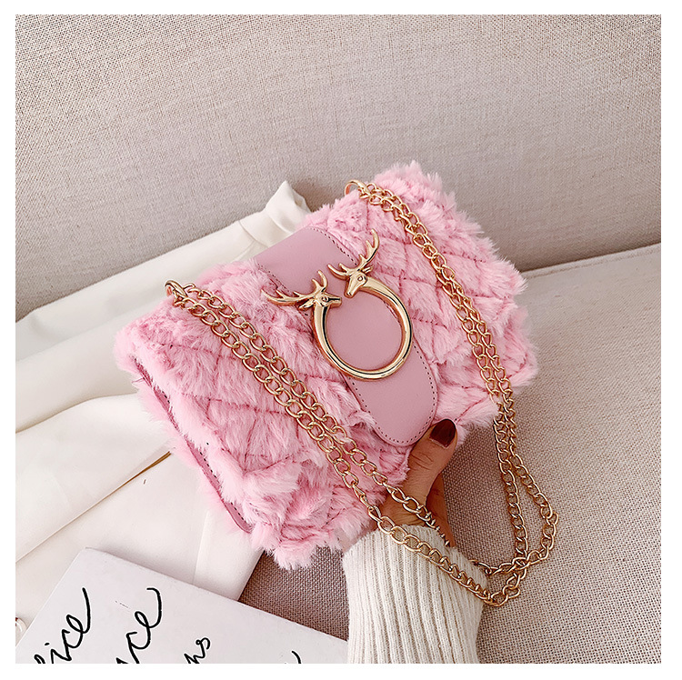 Fashion Handbags Velvet Chain Small Square Bag display picture 9