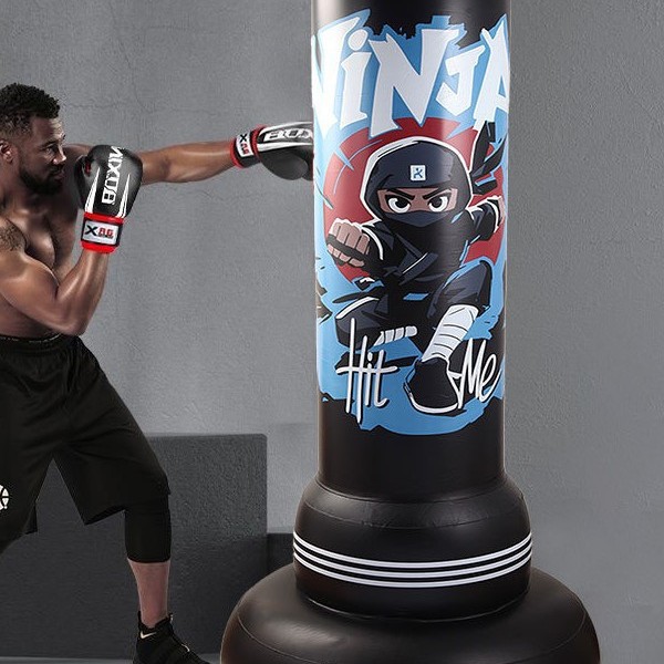Thickened Inflatable Fitness Punching Bag for Adults, Inflatable Boxing Column for Children, Wobble Sandbag for Exercise and Stress Relief
