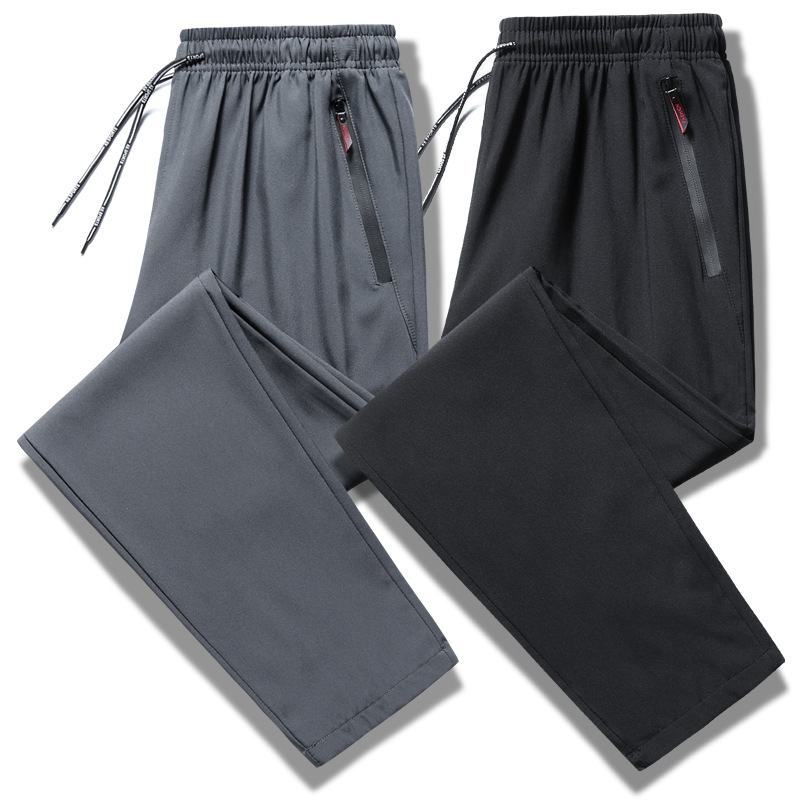 Pantalones casuales transfronterizos para hombres, pantalones elásticos de primavera y otoño, pantalones deportivos casuales rectos sueltos y de terciopelo, fábrica al por mayor