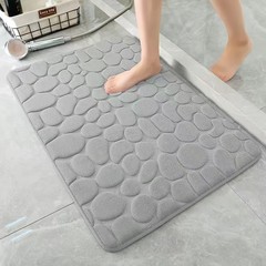玉石のエンボスカーペットの床マット浴室の滑り止めマットが家に入ってドアマットを管理するシンプルな風吸水マット浴室マット
