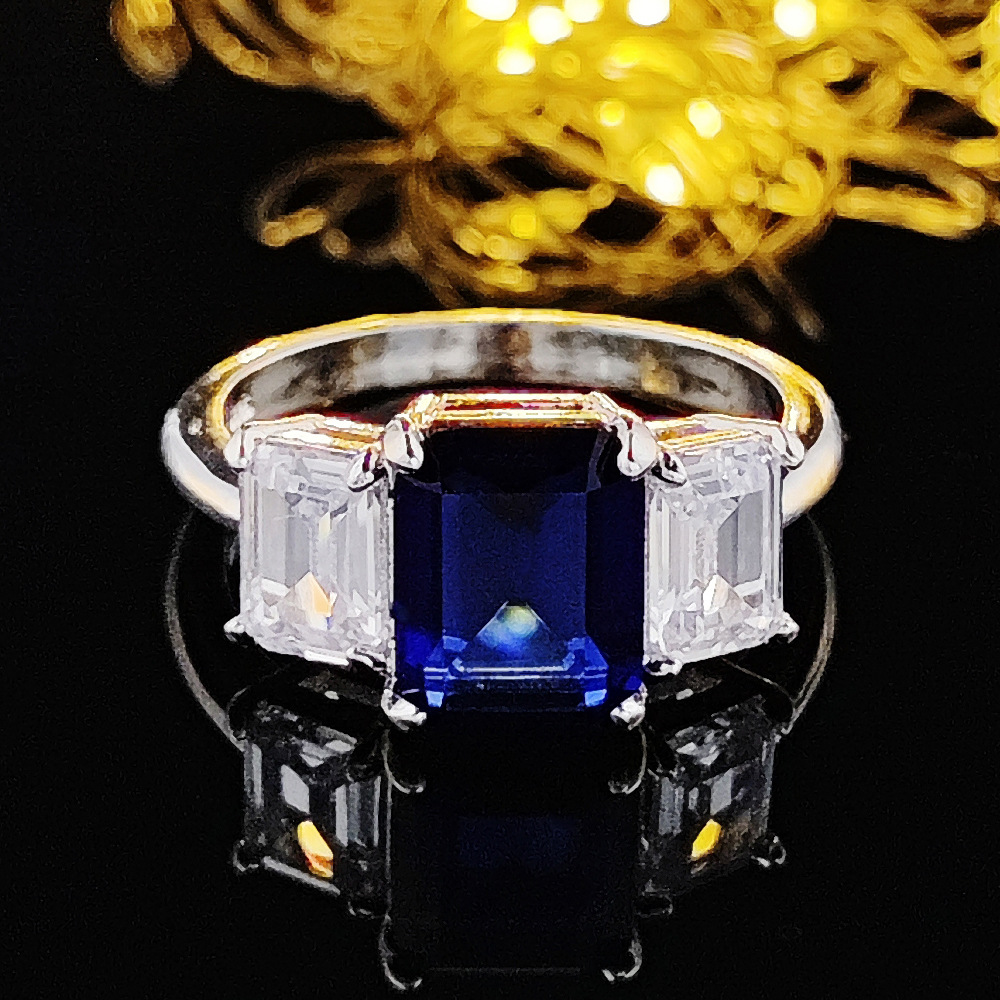 Fashion Geometric Copper Inlay Rhinestones Rings