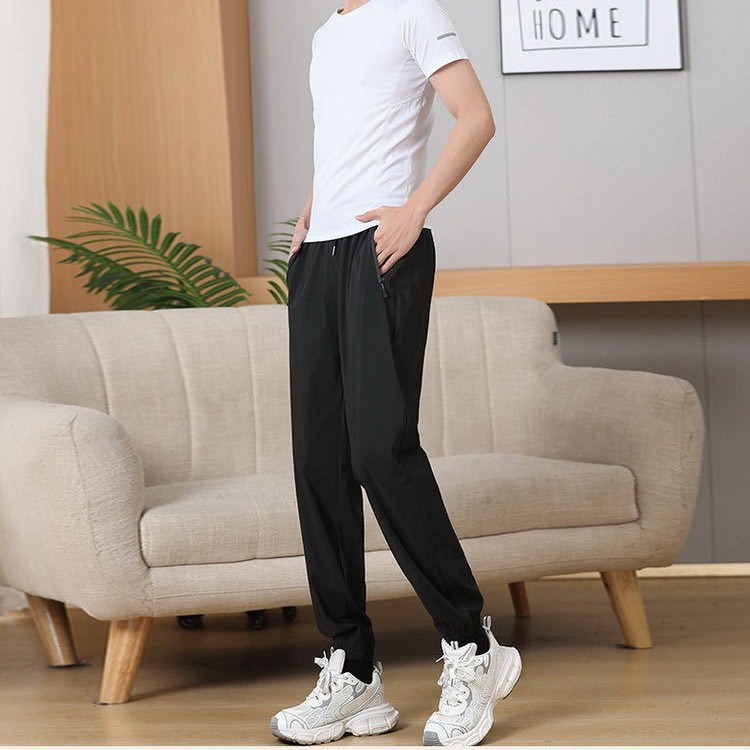 Summer quick dry sports waterproof breathable trousers with zipper…