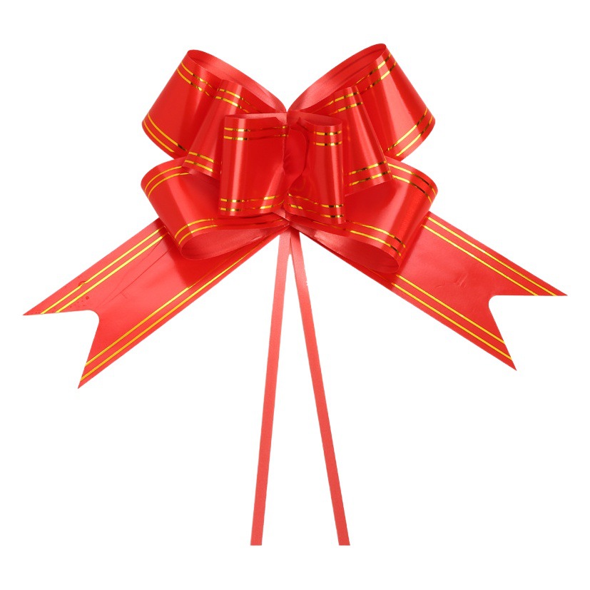 Borde dorado mano tire flor arco cinta regalo embalaje tire flor suministros de la sala de bodas boda decoración del coche de la boda tire Flor al por mayor