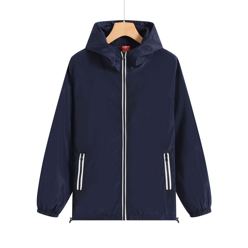 户外防风反光拉链口袋连帽风衣外套广告衫活动服工作服定制logo|undefined