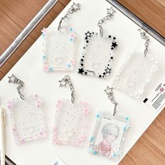 オリジナルグリッタースターバージョンカードホルダースターチasing小型カード 3inch アクリルカードホルダー小型カードポラロイドカードホルダー Gumei
