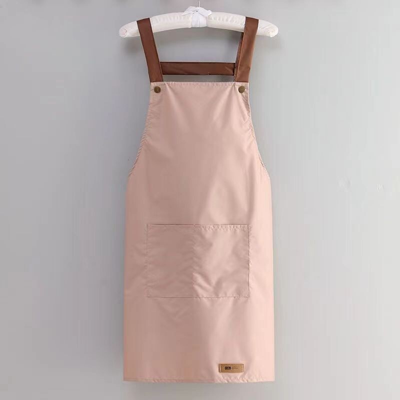 卸売防水エプロン、ショルダーストラップ、耐油エプロン、家庭用キッチン作業服、二層ハンドプリントエプロン|undefined