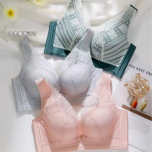 Yabesi Han 8416 Palm Cup Small Chest Push-up Underwear Lace Vest-style Vertical Cup Adjustable Comfortable Bra