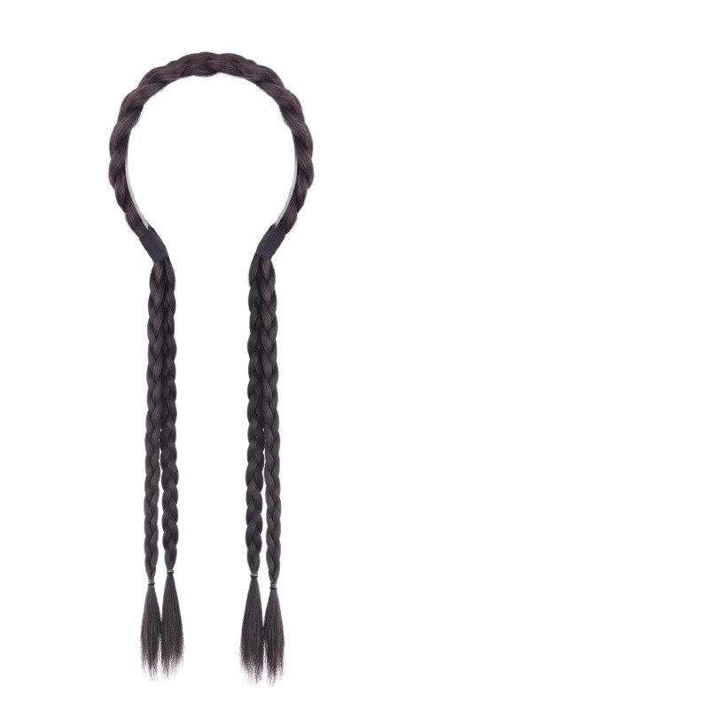 新しいウィッグヘアフープ、マルチストランドロングブレード、ハイヘッドヘアアクセサリー、5ストランドブレード、一体型ヘアフープブレード|undefined
