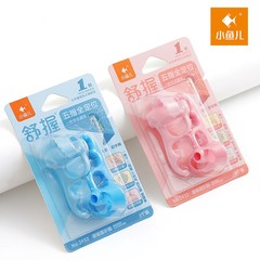 小学生のペンを握る器の子供の初心者の柔らかいゴムの字を書く姿勢の矯正器の腕の中でペンの訓練器を制御します。
